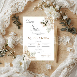 Boho Spanish Wedding Invitation 招待状