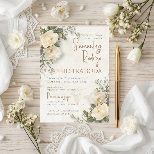 Boho Spanish Wedding Invitation 招待状