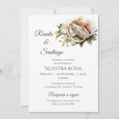 Boho Spanish Wedding Invitation 招待状 (正面)