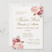 Boho Spanish Wedding Invitation 招待状 (正面)