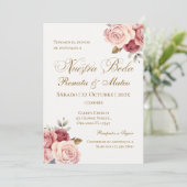 Boho Spanish Wedding Invitation 招待状 (スタンド正面)