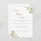 Boho Spanish Wedding RSVP Card エンクロージャーカード (正面/裏面)