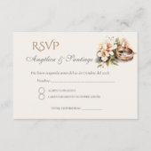 Boho Spanish Wedding RSVP Card エンクロージャーカード (正面)