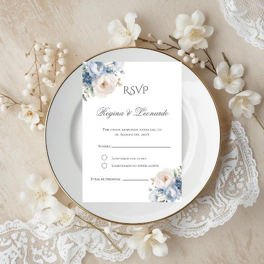 Boho Spanish Wedding RSVP Card エンクロージャーカード