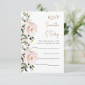 Boho Spanish Wedding RSVP Card エンクロージャーカード (スタンド正面)