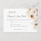 Boho Spanish Wedding RSVP Card エンクロージャーカード (正面)