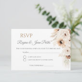 Boho Spanish Wedding RSVP Card エンクロージャーカード (スタンド正面)