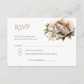 Boho Spanish Wedding RSVP Card エンクロージャーカード (正面)
