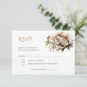 Boho Spanish Wedding RSVP Card エンクロージャーカード (スタンド正面)