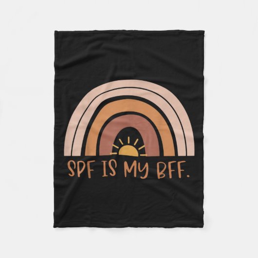 Boho Spf Is My Bff Dermatology Dermatologists Derm フリースブランケット (正面)