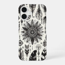 Boho Spirit – 手描き羽根&矢印Phone C