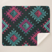 Boho Spirit：部族のシームレス シェルパブランケット (正面(横))