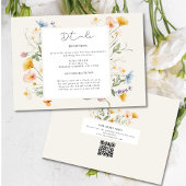 Boho Spring Wildflowers Botanical Garden Wedding エンクロージャーカード