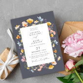 Boho Spring Wildflowers Botanical Garden Wedding 招待状