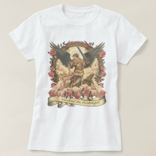 Boho St. Michael Archangelカトリック伝統的教会 Tシャツ