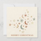 Boho Star Cluster Christmas シーズンカード (正面)