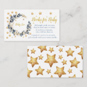 Boho Stars Greenery Baby Shower Card Enclosure エンクロージャーカード (正面/裏面)