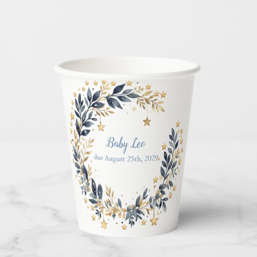 Boho Stars Greenery Paper cup 紙コップ (正面)