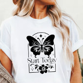 Boho Start Today Butterfly やる気を起こさせる トライブレンドＴシャツ