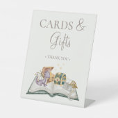 Boho Storybook Dragon赤ちゃんシャワーカードとギフト 台座サイン (正面)