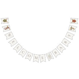 Boho Storybook Dragon Baby Showerへようこそ バンティングフラッグ