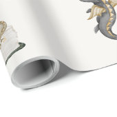 Boho Storybook Dragon Baby Shower ラッピングペーパー (ロールコーナー)