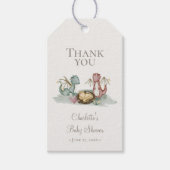 Boho Storybook Dragon Baby Shower Thank You ギフトタグ (正面)