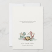 Boho Storybook Dragon It's A Girl Baby Shower 招待状 (裏面)