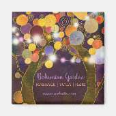 Boho String Lights Love Trees Business マグネット (正面)