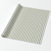 Boho Stripe Striped Neutral Minimalist Beige Sage ラッピングペーパー (アンロールド)