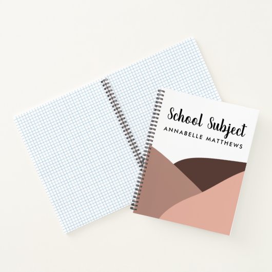 Boho Student School Subject Spiral Notebook ノートブック (内部)