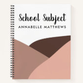 Boho Student School Subject Spiral Notebook ノートブック (正面)