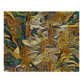 Boho Style Abstract Art Poster ポスター (正面)