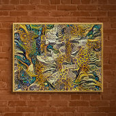 Boho Style Abstract Art Poster ポスター