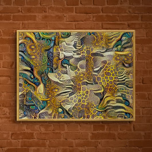 Boho Style Abstract Art Poster ポスター
