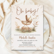 Boho Style Baby stroller neutral baby shower