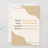 Boho Style Birthday Invitation card  招待状 (裏面)