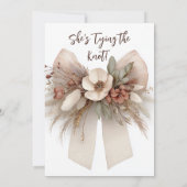 Boho style floral bridal shower card 招待状 (裏面)