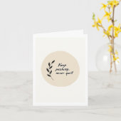 Boho Style Floral Greeting Get Well Card カード (黄色い花)