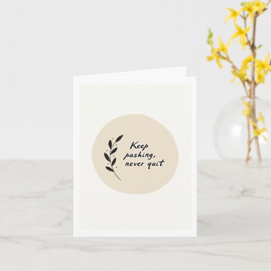 Boho Style Floral Greeting Get Well Card カード (黄色い花)