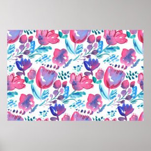 boho style floral rustic hand drawn illustration. ポスター