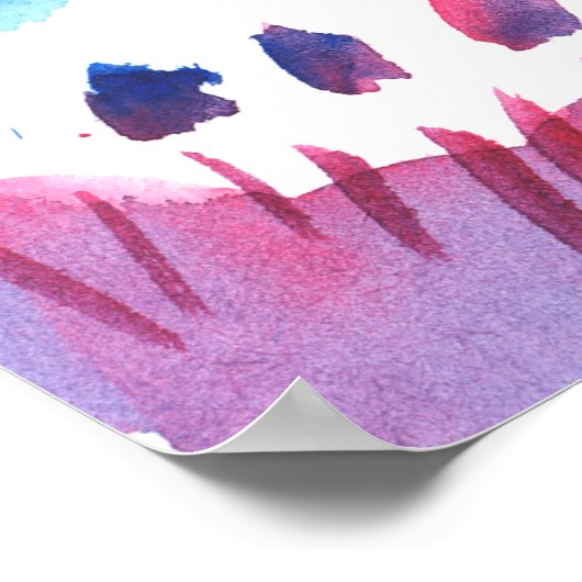 boho style floral rustic hand drawn illustration.  ポスター (角)