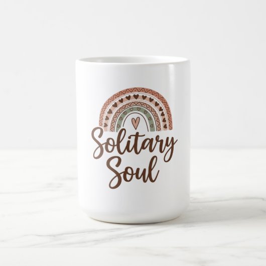 Boho style solitary soul design コーヒーマグカップ (中央)