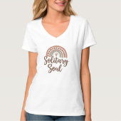 Boho style solitary soul design tシャツ (正面)
