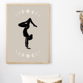 Boho Style Yoga Pose Art ポスター