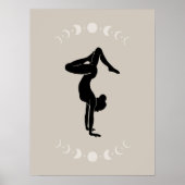 Boho Style Yoga Pose Art ポスター (正面)
