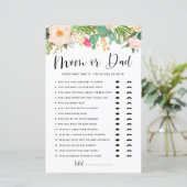 Boho Succulents誰がママまたはパパシャワーゲームを推測 (スタンド正面)