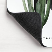 Boho Succulents Letter Hモノグラパーソナライズされたム マウスパッド (コーナー)