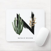 Boho Succulents Letter Hモノグラパーソナライズされたム マウスパッド (マウス)