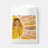 Boho Summer 1st Trip Sunのまわりに誕生日写真 フェイバーバッグ (正面)